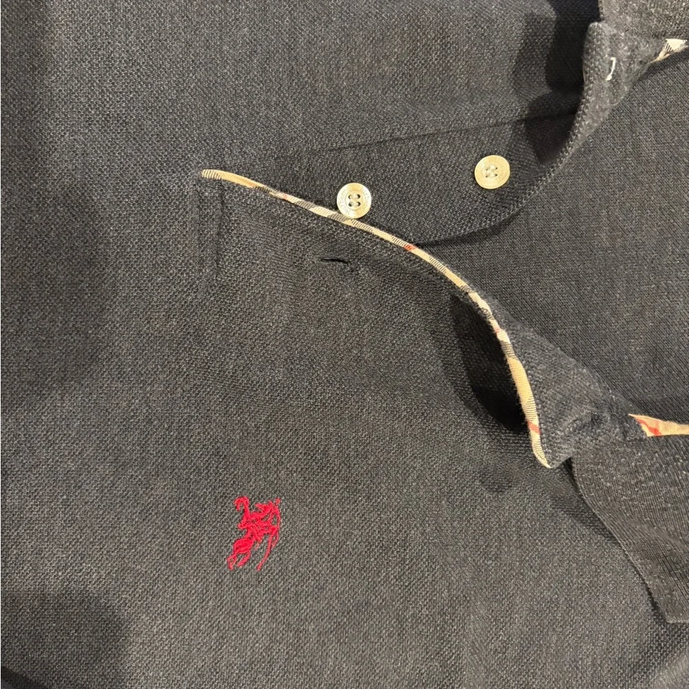 Burberry Charcoal Knit with Signature Check Accent - Picture 3 of 4